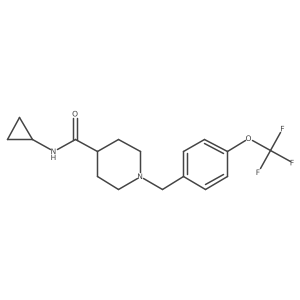 N-cyclopropyl-1-{[4-(trifluoromethoxy)phenyl]methyl}piperidine-4-carboxamide结构式