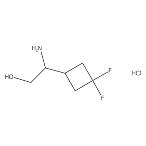 2-Amino-2-(3,3-difluorocyclobutyl)ethan-1-ol hydrochloride Structure