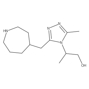 2-{3-[(azepan-4-yl)methyl]-5-methyl-4H-1,2,4-triazol-4-yl}propan-1-ol结构式