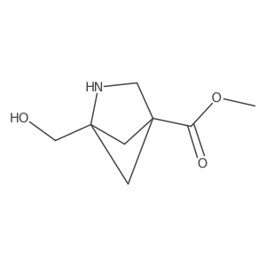 Methyl 1-(hydroxymethyl)-2-azabicyclo[2.1.1]hexane-4-carboxylate结构式