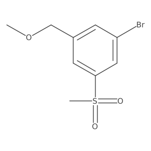 1-Bromo-3-(methoxymethyl)-5-(methylsulfonyl)benzene结构式