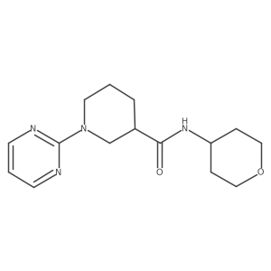 N-(oxan-4-yl)-1-(pyrimidin-2-yl)piperidine-3-carboxamide结构式