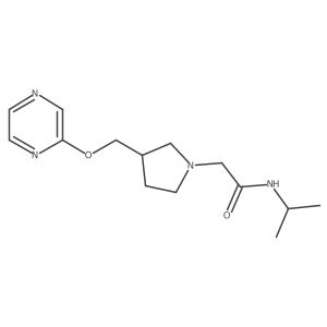 N-(propan-2-yl)-2-{3-[(pyrazin-2-yloxy)methyl]pyrrolidin-1-yl}acetamide Structure