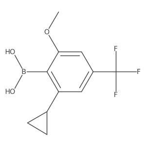 (2-Cyclopropyl-6-methoxy-4-(trifluoromethyl)phenyl)boronic acid结构式