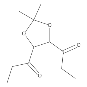 1,1'-((4R,5R)-2,2-Dimethyl-1,3-dioxolane-4,5-diyl)bis(propan-1-one)结构式