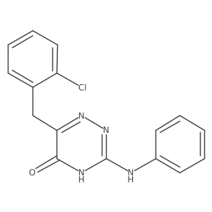 6-(2-chlorobenzyl)-3-(phenylamino)-1,2,4-triazin-5(4H)-one Structure