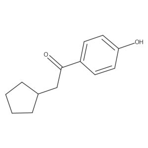2-Cyclopentyl-1-(4-hydroxyphenyl)ethan-1-one结构式