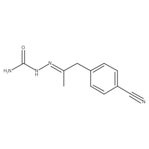 2-[2-(4-Cyanophenyl)-1-methylethylidene]hydrazinecarboxamide Structure