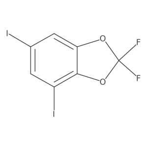2,2-Difluoro-4,6-diiodobenzo[d][1,3]dioxole Structure