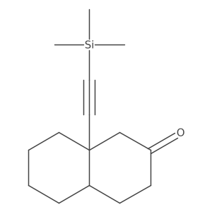 rel-(4aR,8aR)-Octahydro-8a-[2-(trimethylsilyl)ethynyl]-2(1H)-naphthalenone结构式