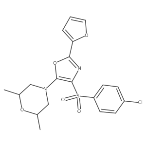 4-(4-((4-Chlorophenyl)sulfonyl)-2-(furan-2-yl)oxazol-5-yl)-2,6-dimethylmorpholine结构式