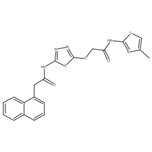 N-(4-methylthiazol-2-yl)-2-((5-(2-(naphthalen-1-yl)acetamido)-1,3,4-thiadiazol-2-yl)thio)acetamide Structure