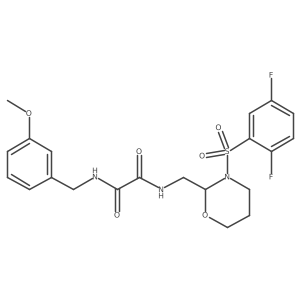 N1-((3-((2,5-difluorophenyl)sulfonyl)-1,3-oxazinan-2-yl)methyl)-N2-(3-methoxybenzyl)oxalamide结构式