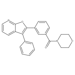 4-Morpholinyl[3-(3-phenylfuro[2,3-b]pyridin-2-yl)phenyl]methanone Structure