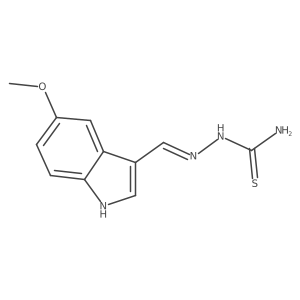 (Z)-2-((5-methoxy-1H-indol-3-yl)methylene)hydrazine-1-carbothioamide Structure