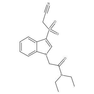 2-(3-((cyanomethyl)sulfonyl)-1H-indol-1-yl)-N,N-diethylacetamide Structure