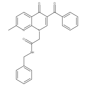 2-(3-benzoyl-7-methyl-4-oxo-1,8-naphthyridin-1(4H)-yl)-N-benzylacetamide Structure