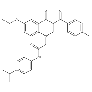 2-(6-ethoxy-3-(4-fluorobenzoyl)-4-oxoquinolin-1(4H)-yl)-N-(4-isopropylphenyl)acetamide Structure