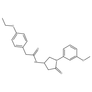 2-(4-ethoxyphenyl)-N-[1-(3-methoxyphenyl)-5-oxopyrrolidin-3-yl]acetamide Structure