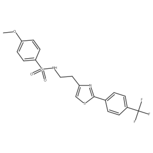 4-methoxy-N-(2-(2-(4-(trifluoromethyl)phenyl)thiazol-4-yl)ethyl)benzenesulfonamide Structure