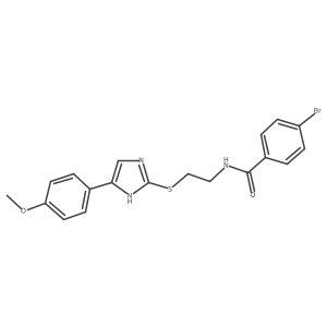 4-bromo-N-(2-((5-(4-methoxyphenyl)-1H-imidazol-2-yl)thio)ethyl)benzamide Structure