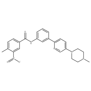 4-methyl-N-(3-(6-(4-methylpiperazin-1-yl)pyridazin-3-yl)phenyl)-3-nitrobenzamide结构式