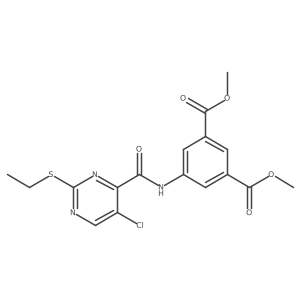 Dimethyl 5-({[5-chloro-2-(ethylsulfanyl)pyrimidin-4-yl]carbonyl}amino)benzene-1,3-dicarboxylate结构式