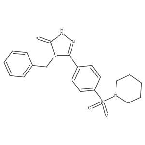 4-Benzyl-5-(4-(piperidin-1-ylsulfonyl)phenyl)-4H-1,2,4-triazole-3-thiol Structure