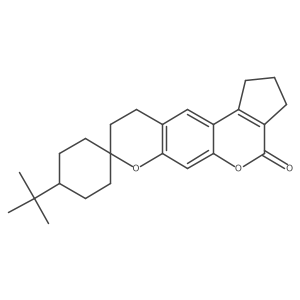4-tert-butyl-2',3',9',10'-tetrahydrospiro[cyclohexane-1,8'-cyclopenta[c]pyrano[3,2-g]chromen]-4'(1'H)-one结构式