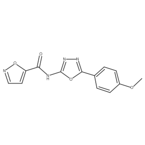 N-(5-(4-methoxyphenyl)-1,3,4-oxadiazol-2-yl)isoxazole-5-carboxamide结构式