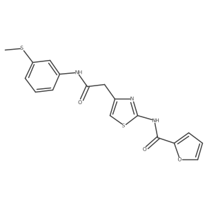 N-(4-(2-((3-(methylthio)phenyl)amino)-2-oxoethyl)thiazol-2-yl)furan-2-carboxamide结构式