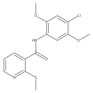 N-(4-chloro-2,5-dimethoxyphenyl)-2-(methylsulfanyl)pyridine-3-carboxamide结构式