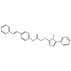 Acetamide, 2-[(4-methyl-5-phenyl-4H-1,2,4-triazol-3-yl)thio]-N-[4-(2-phenyldiazenyl)phenyl]-结构式