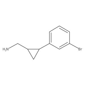 rac-[(1R,2R)-2-(3-bromophenyl)cyclopropyl]methanamine Structure