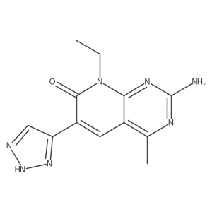 2-amino-8-ethyl-4-methyl-6-(1H-1,2,3-triazol-5-yl)pyrido[2,3-d]pyrimidin-7(8H)-one结构式