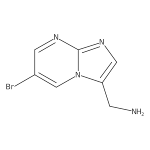 (6-Bromoimidazo[1,2-A]pyrimidin-3-YL)methanamine结构式