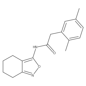 2-(2,5-dimethylphenyl)-N-(4,5,6,7-tetrahydrobenzo[c]isoxazol-3-yl)acetamide结构式