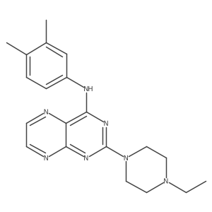 N-(3,4-dimethylphenyl)-2-(4-ethylpiperazin-1-yl)pteridin-4-amine Structure
