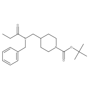 4-[(Benzyl-propionyl-amino)-methyl]-piperidine-1-carboxylic acid tert-butyl ester Structure