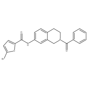 N-(2-benzoyl-1,2,3,4-tetrahydroisoquinolin-7-yl)-5-bromofuran-2-carboxamide结构式