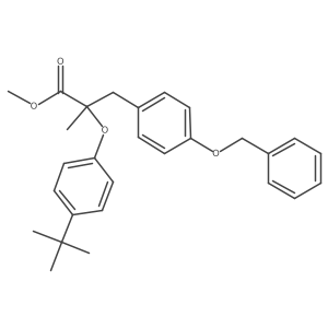 3-(4-Benzyloxyphenyl)-2-(4-tert-butylphenoxy)-2-methylpropionic acid methyl ester Structure