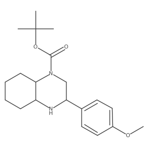 Tert-butyl 3-(4-methoxyphenyl)-decahydroquinoxaline-1-carboxylate Structure