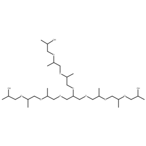 4,7,10,14,17,20-Hexaoxatricosane-2,22-diol, 12-[2-[2-(2-hydroxypropoxy)propoxy]propoxy]-5,8,16,19-tetramethyl-结构式