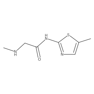 2-(Methylamino)-N-(5-methylthiazol-2-yl)acetamide结构式
