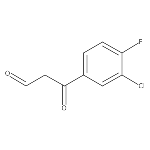 3-(3-Chloro-4-fluorophenyl)-3-oxopropanal结构式