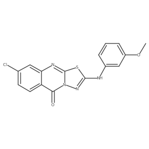 8-Chloro-2-[(3-methoxyphenyl)amino]-5H-[1,3,4]thiadiazolo[2,3-B]quinazolin-5-one Structure