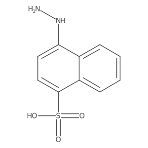 4-Hydrazinylnaphthalene-1-sulfonic acid结构式