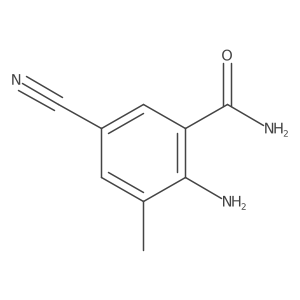 2-Amino-5-cyano-3-methylbenzamide Structure