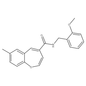 N-(2-methoxybenzyl)-7-methyl-1-benzoxepine-4-carboxamide结构式