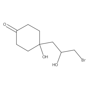 4-(3-Bromo-2-hydroxypropyl)-4-hydroxycyclohexanone结构式